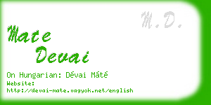 mate devai business card