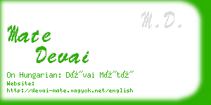 mate devai business card